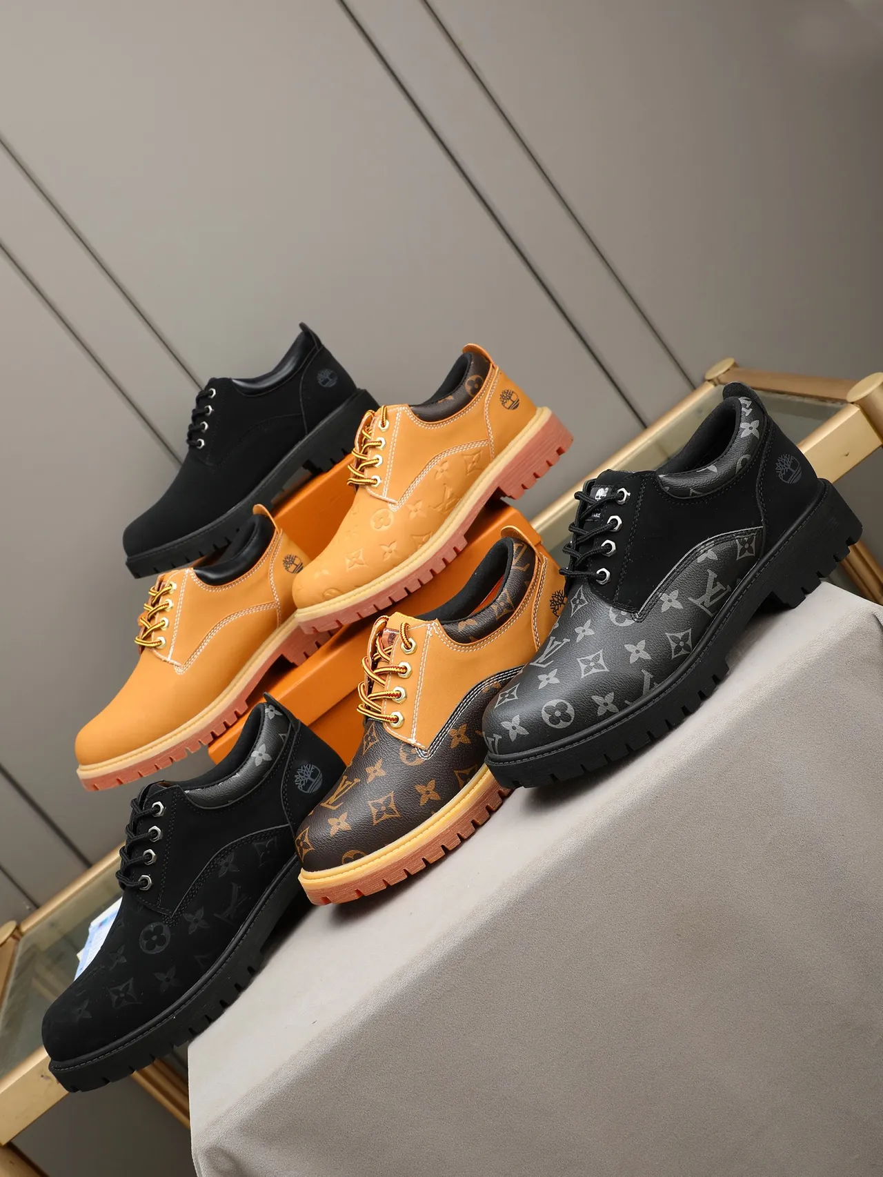 Louis Vuitton x Timberland Monogram Tan Work Boots 2