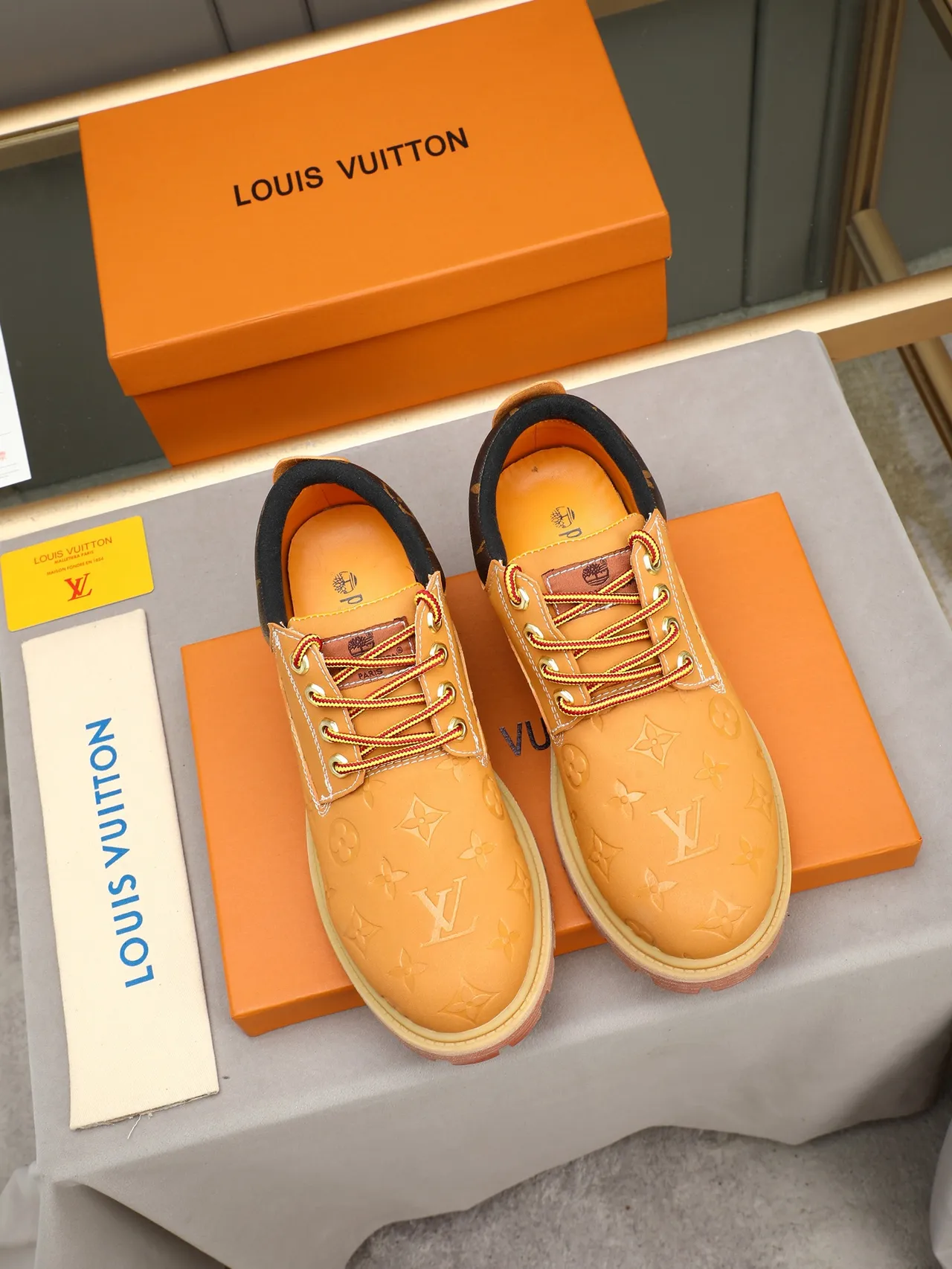 Louis Vuitton x Timberland Monogram Tan Work Boots 3
