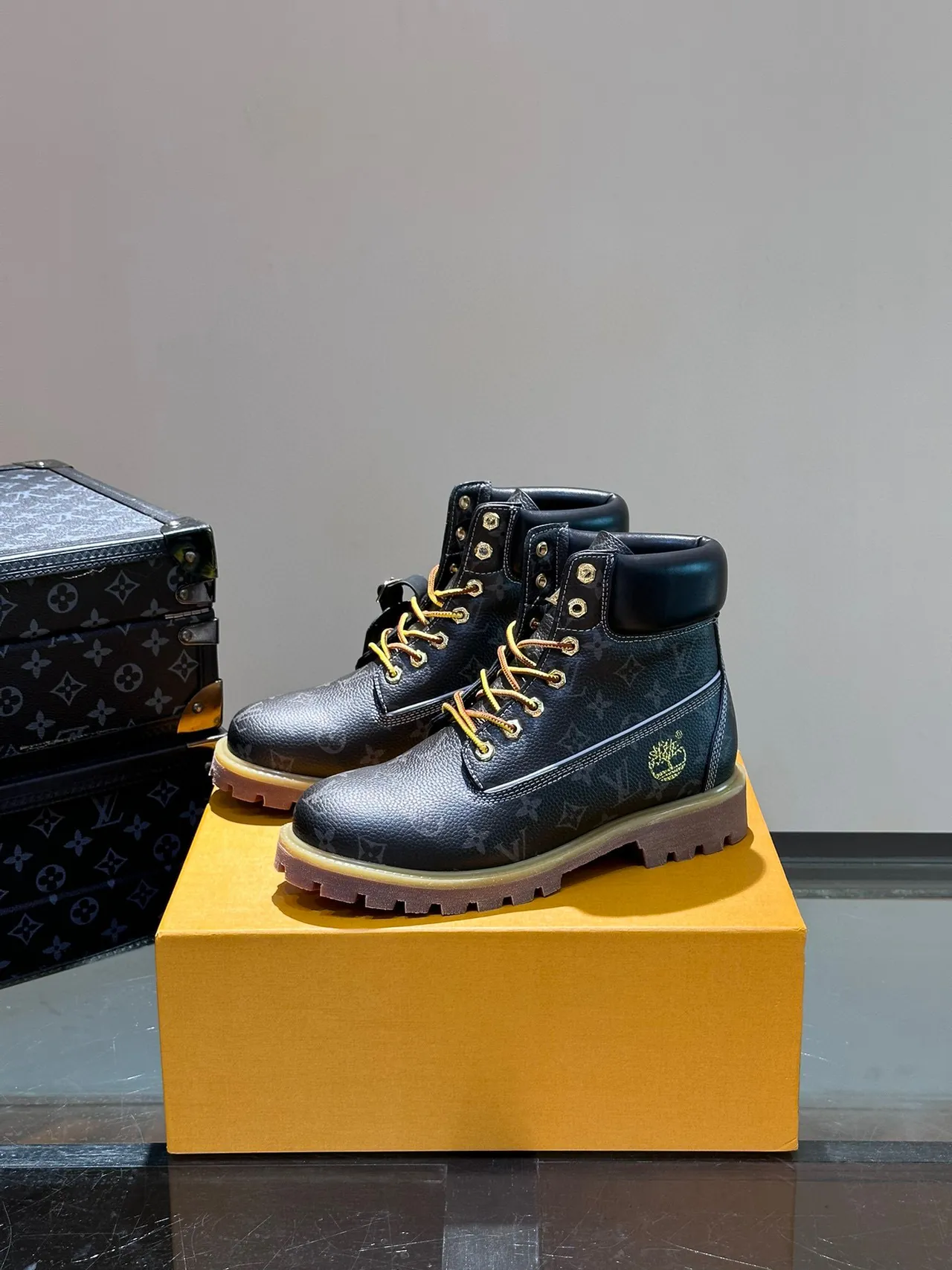 Louis Vuitton x Timberland Premium 6-Inch Monogram Work Boots 8