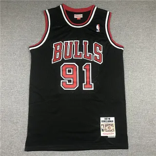Mitchell & Ness 1997-98 Dennis Rodman Hardwood Classics Black Bulls Jersey
