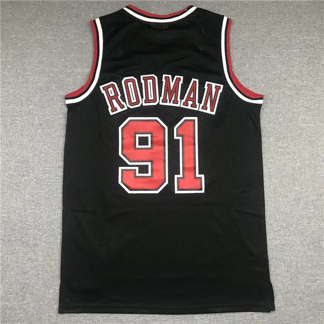 Mitchell & Ness 1997-98 Dennis Rodman Hardwood Classics Black Bulls Jersey 2