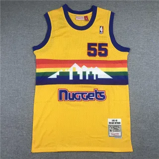 Mitchell & Ness Hardwood Classics 1991–92 Dikembe Mutombo Denver Nuggets Yellow Jersey