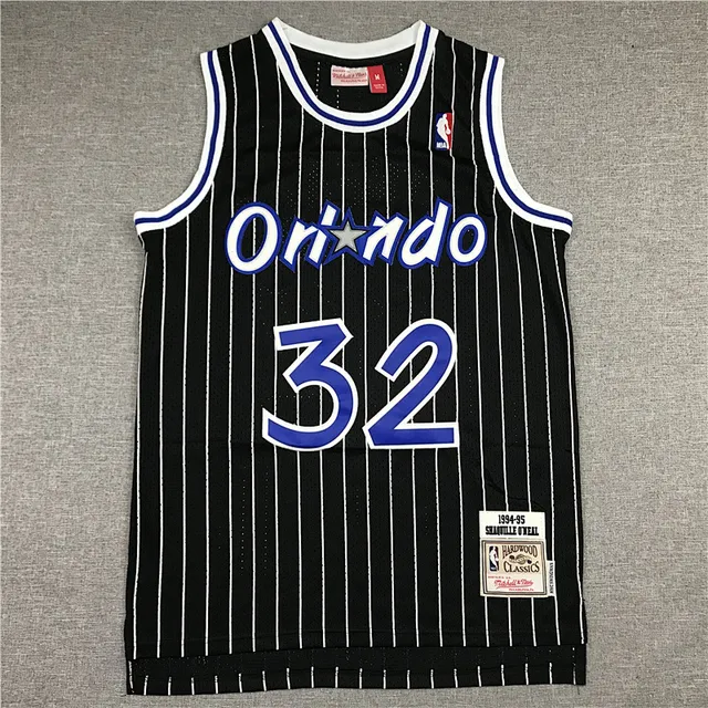 Mitchell & Ness Hardwood Classics 1994-95 Shaquille O'Neal Maillot de Rayures Noires et Bleues 2