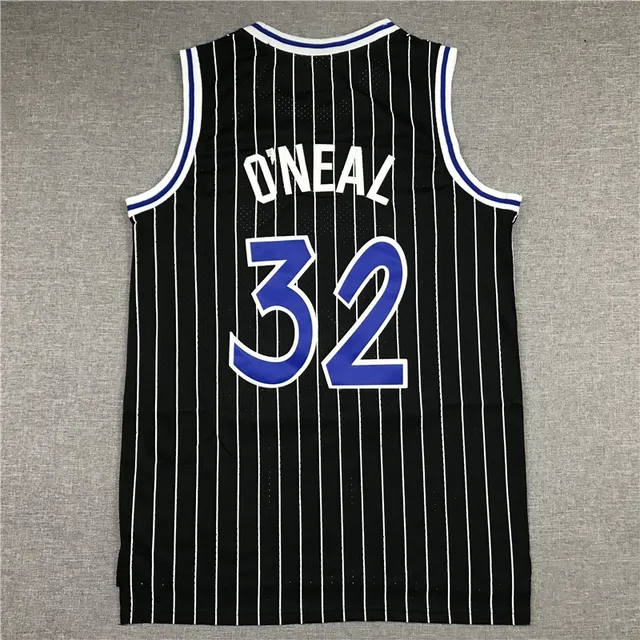 Mitchell & Ness Hardwood Classics 1994-95 Shaquille O'Neal Maillot de Rayures Noires et Bleues 3