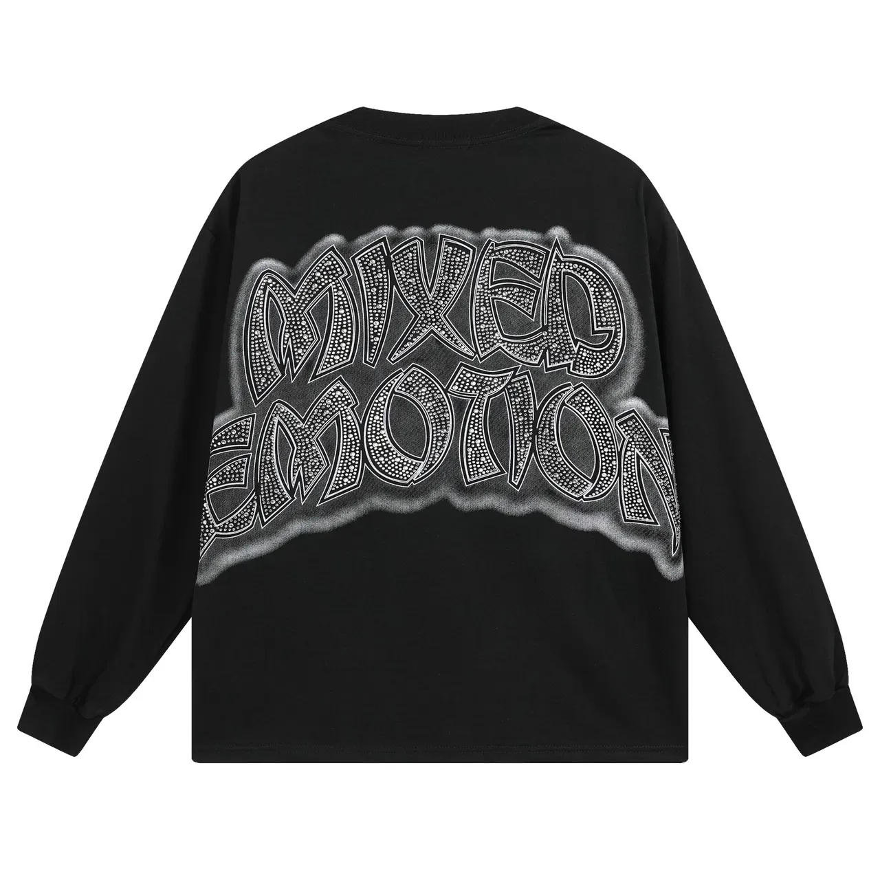 Mixed Emotion Emotion Graphic Print Oversized Long-Sleeve T-Shirt 3