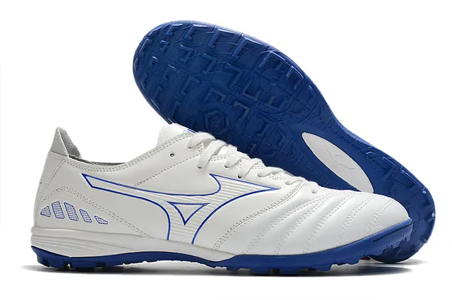 Mizuno White Black Quilted Toe Cap Zebra-Print Overlay Turf Soccer Shoes 14