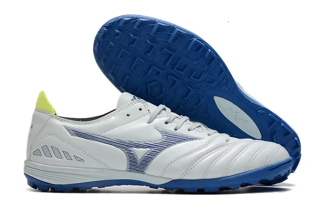 Mizuno White Black Quilted Toe Cap Zebra-Print Overlay Turf Soccer Shoes 15