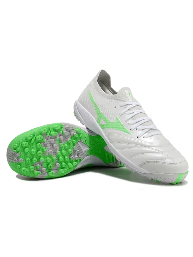 Mizuno أحذية كرة القدم Turf أبيض أخضر منخفضة مع الوجه الاصطناعي 2