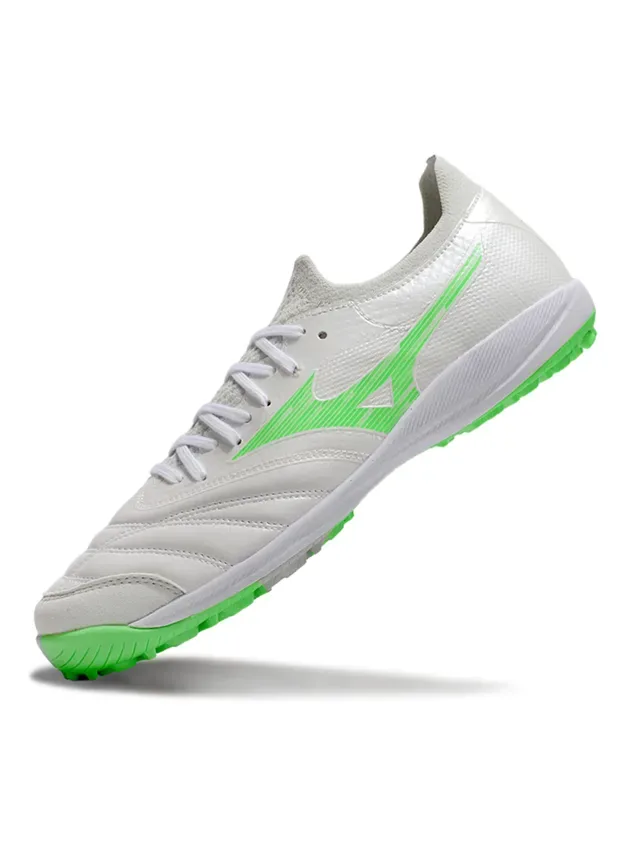 Mizuno أحذية كرة القدم Turf أبيض أخضر منخفضة مع الوجه الاصطناعي 3