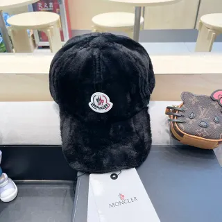 Moncler Plush Black Baseball Cap