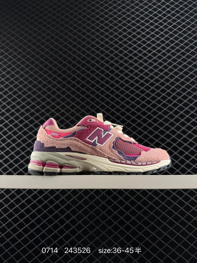New Balance 2002R Pink Purple Fuzzy Chunky Sneakers 6