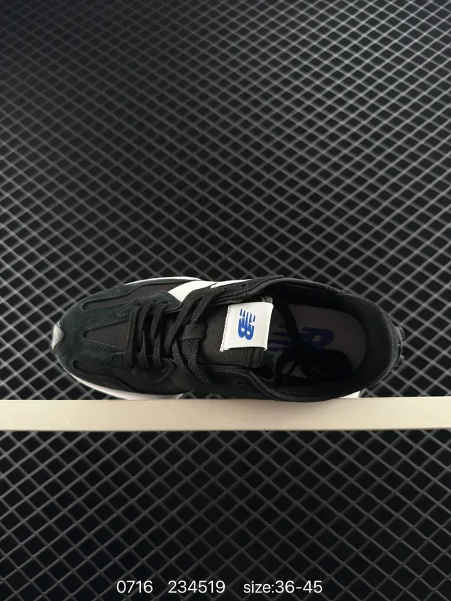 New Balance 327 Black and White Lifestyle Sneakers 4