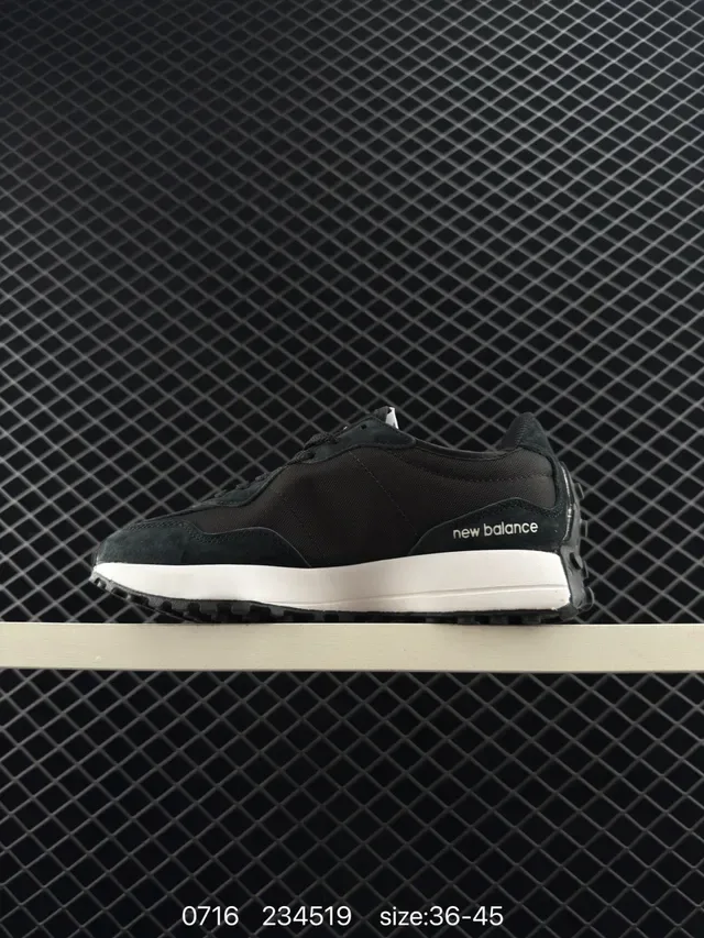 New Balance 327 Black and White Lifestyle Sneakers 5