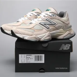 New Balance 9060 tênis chunky bege e cinza