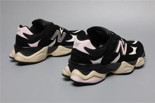 New Balance 9060 काला सफेद गुलाबी जीवनशैली स्नीकर्स 3