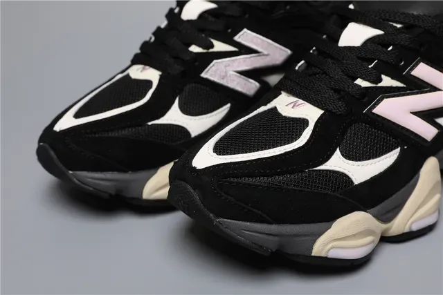 New Balance 9060 काला सफेद गुलाबी जीवनशैली स्नीकर्स 4