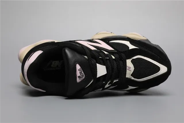 New Balance 9060 काला सफेद गुलाबी जीवनशैली स्नीकर्स 7