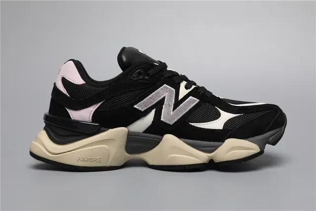 New Balance 9060 काला सफेद गुलाबी जीवनशैली स्नीकर्स 8