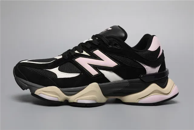 New Balance 9060 काला सफेद गुलाबी जीवनशैली स्नीकर्स 9