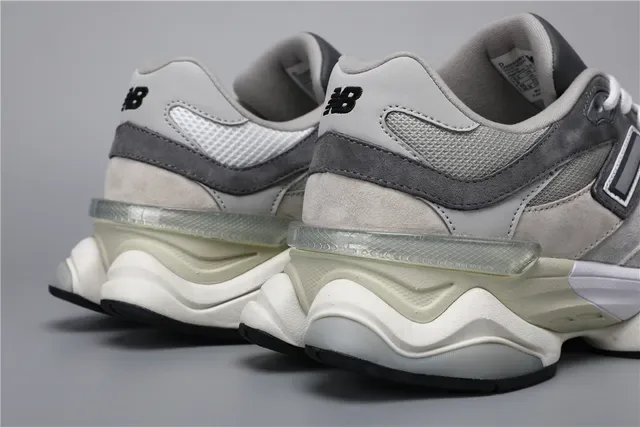 New Balance 9060 Gray and White Lifestyle Sneakers 2