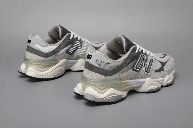 New Balance 9060 Gray and White Lifestyle Sneakers 3