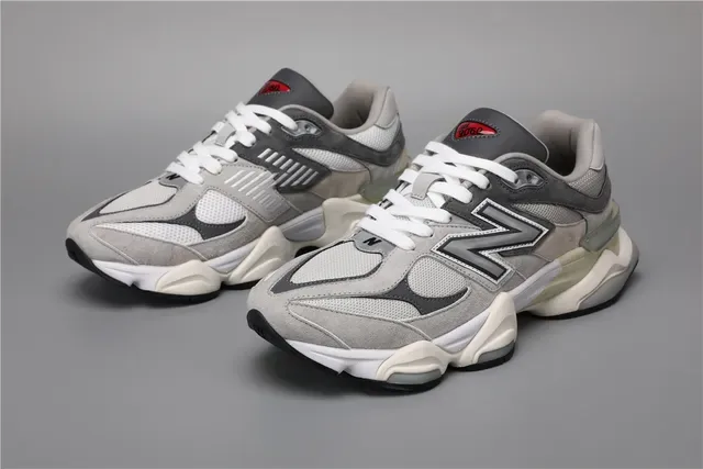 New Balance 9060 Gray and White Lifestyle Sneakers 5