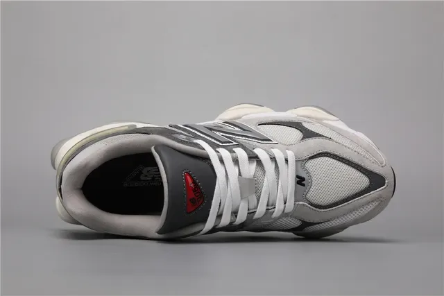 New Balance 9060 Gray and White Lifestyle Sneakers 7
