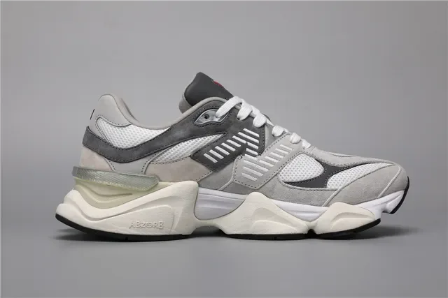 New Balance 9060 Gray and White Lifestyle Sneakers 8