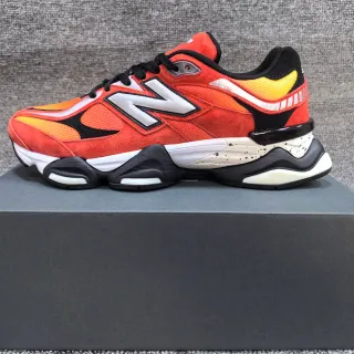 New Balance 9060 橙色 黄色 黑色 厚底运动鞋