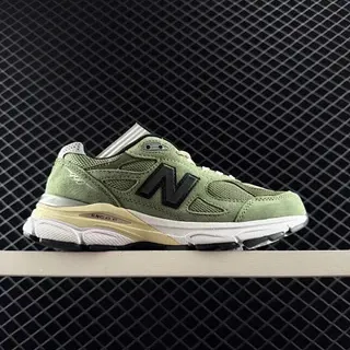 New Balance 990 Baskets Chunky Vert Olive Daim et Maille