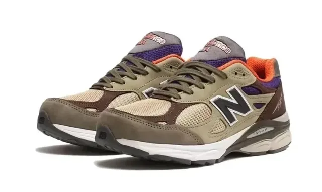 New Balance বেইজ ব্রাউন মিক্সড ম্যাটেরিয়াল আপার ENCAP মিডসোল লাইফস্টাইল স্নিকার 5