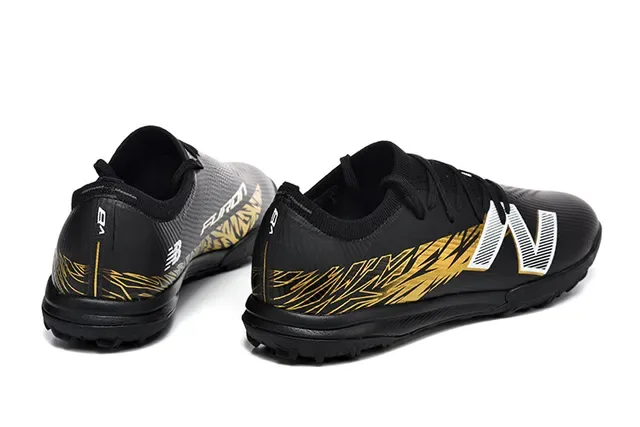 New Balance 黑金低帮合成面料印花条纹运动鞋 2