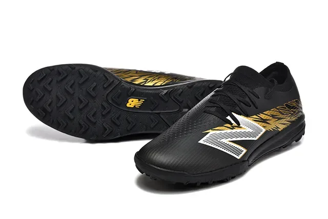 New Balance 黑金低帮合成面料印花条纹运动鞋 6