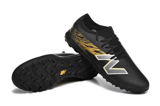 New Balance 黑金低帮合成面料印花条纹运动鞋 7