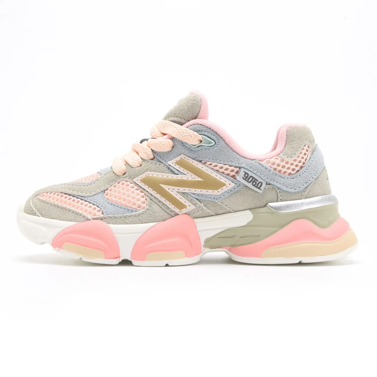 New Balance Bleu Beige Semelle Multicouche Oversized N Logo Chaussures Chunky 8