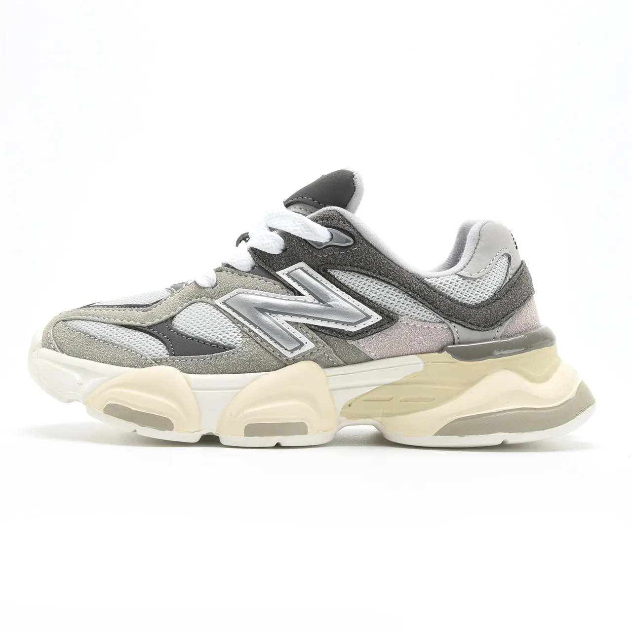 New Balance Bleu Beige Semelle Multicouche Oversized N Logo Chaussures Chunky 12