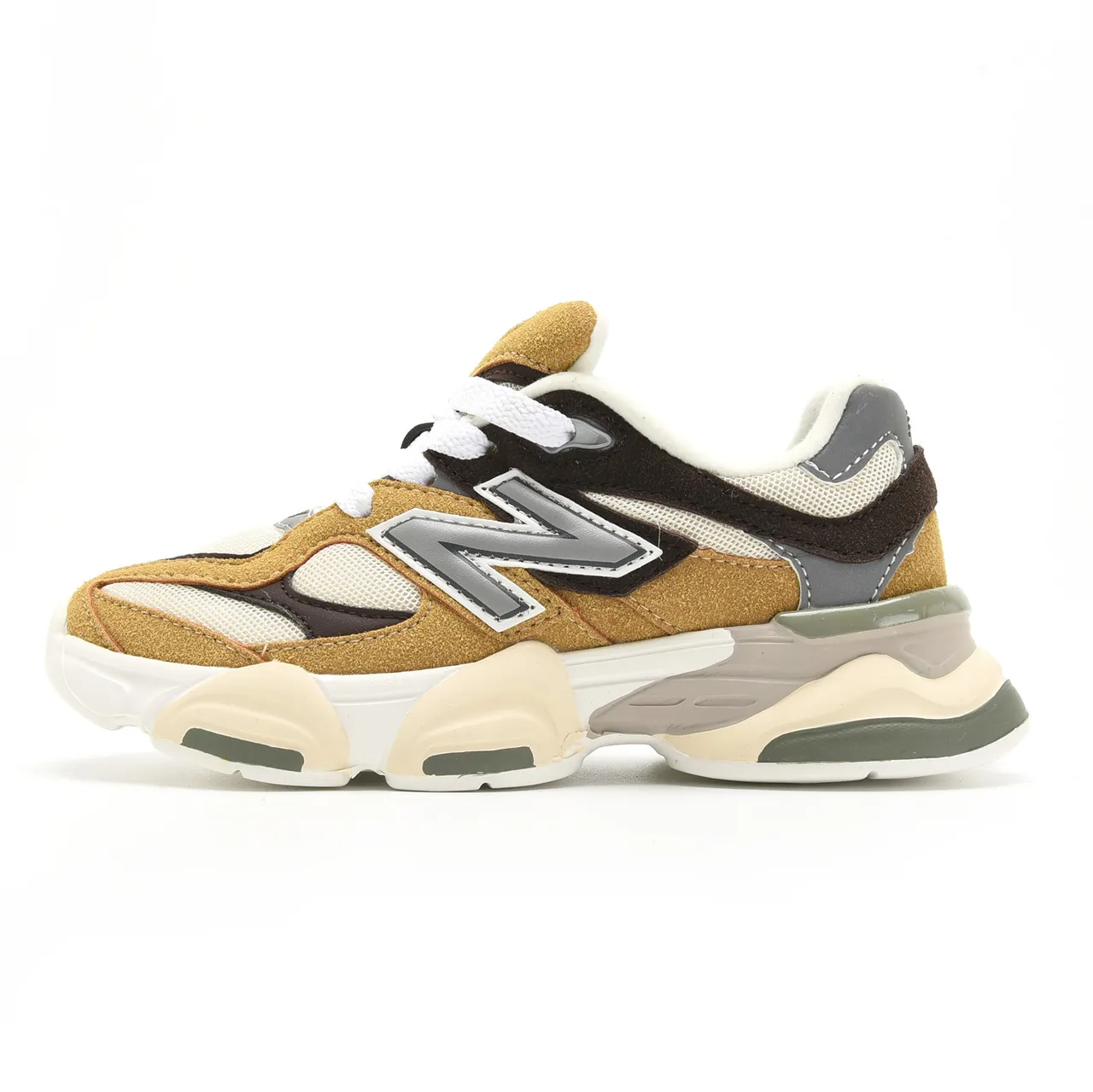 New Balance Bleu Beige Semelle Multicouche Oversized N Logo Chaussures Chunky 20