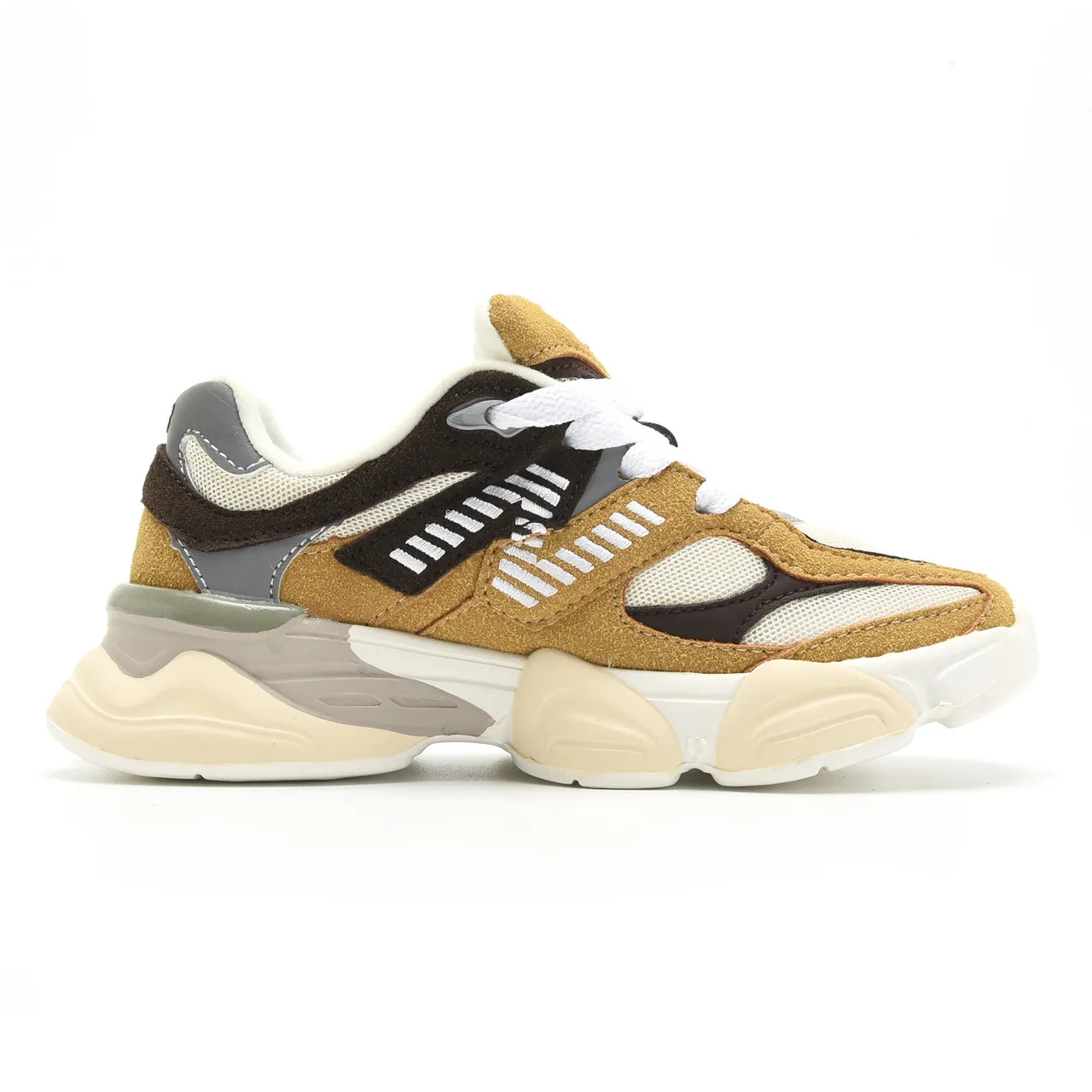 New Balance Bleu Beige Semelle Multicouche Oversized N Logo Chaussures Chunky 21