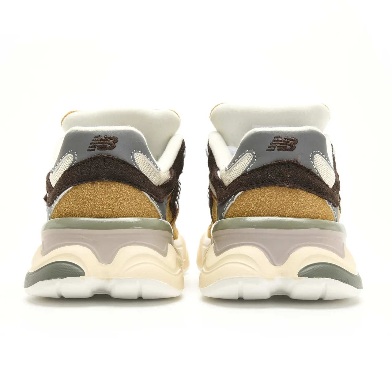 New Balance Bleu Beige Semelle Multicouche Oversized N Logo Chaussures Chunky 23