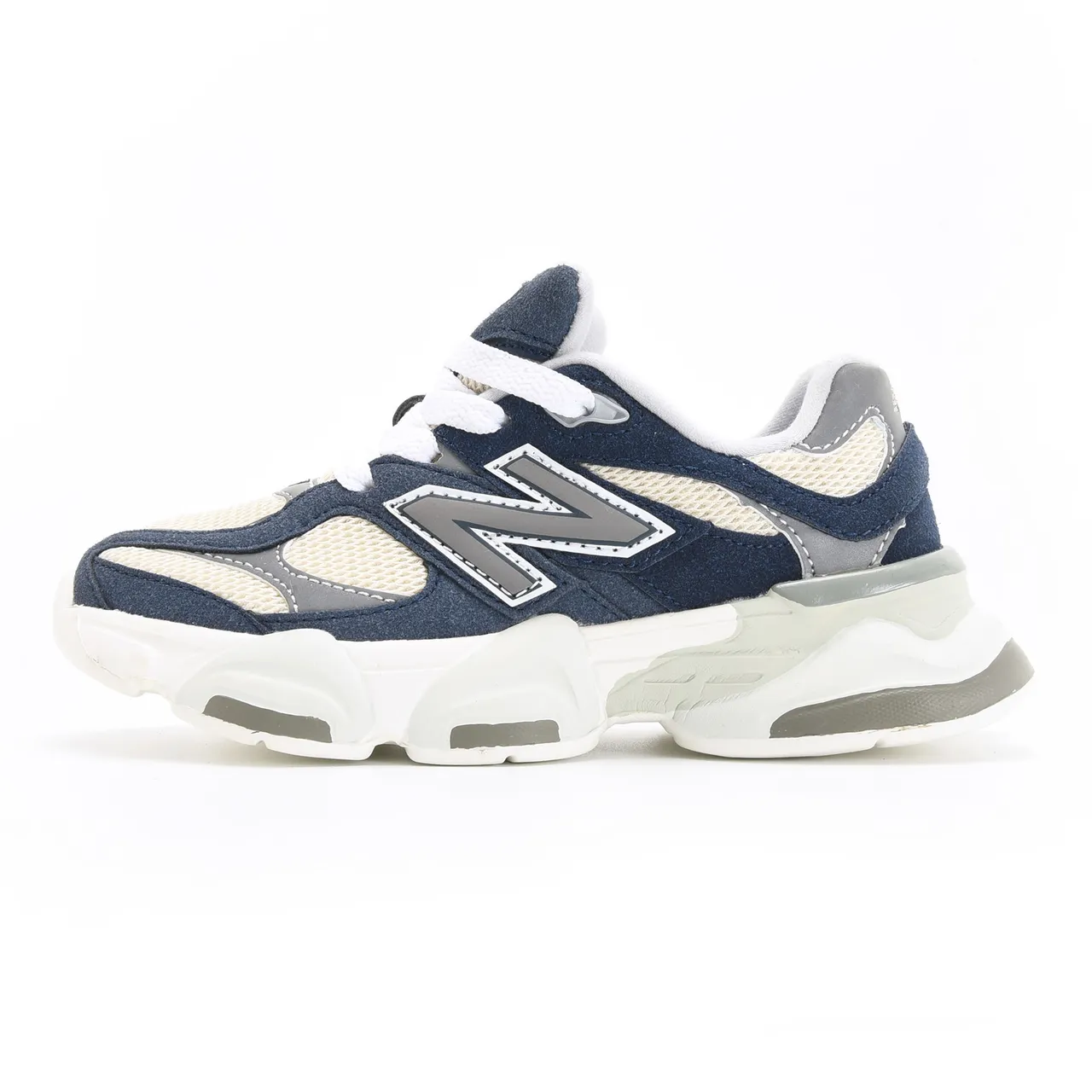 New Balance Bleu Beige Semelle Multicouche Oversized N Logo Chaussures Chunky 24