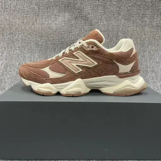 New Balance Marron Beige Semelle Multilayered Mélange Daim et Maille Supérieure Chaussures Chunky
