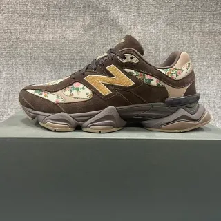 New Balance 棕米色 雕塑鞋底 花卉纺织品覆盖 粗厚运动鞋