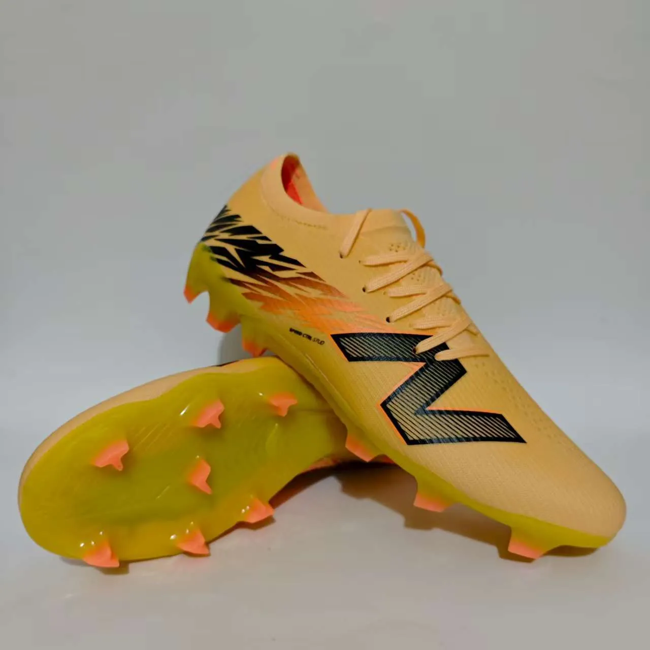 New Balance Furon Blue Orange منخفض القطع الجزء العلوي الاصطناعي المولد FG Studs Firm-Ground أحذية كرة القدم 4