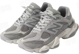 New Balance Cinza Beige Sola Média Multicamadas Malha E Recobrimento Sintético Superior Tênis Chunky 2