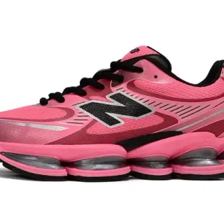 New Balance Pink Black Segmented Transparent Cushioning Mesh And Synthetic Overlay Upper Lifestyle Sneakers