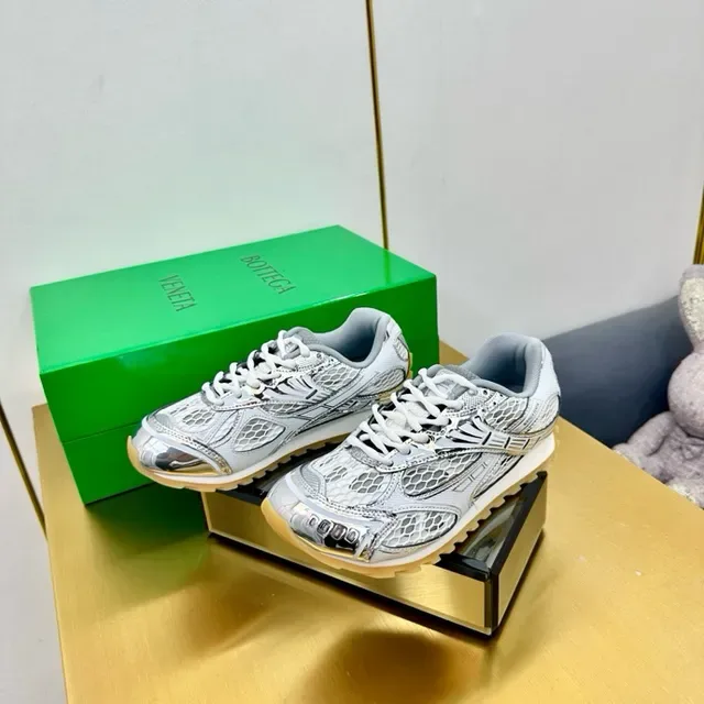 New Balance فضي أخضر طبقي شبكة خلية النحل اصطناعي تغطية القفص حذاء نمط حياة 3