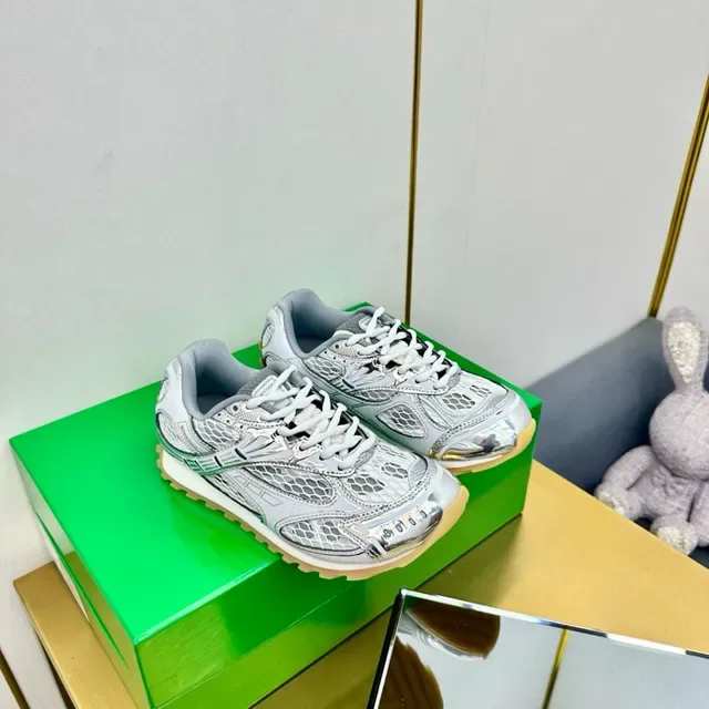 New Balance فضي أخضر طبقي شبكة خلية النحل اصطناعي تغطية القفص حذاء نمط حياة 4