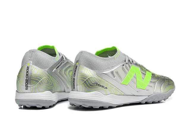 New Balance Tekela Silver Green কম-কাট সিন্থেটিক আপার মোল্ডেড আউটসোল টার্ফ সকার জুতো 5