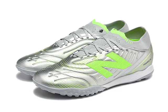 New Balance Tekela Silver Green কম-কাট সিন্থেটিক আপার মোল্ডেড আউটসোল টার্ফ সকার জুতো 8
