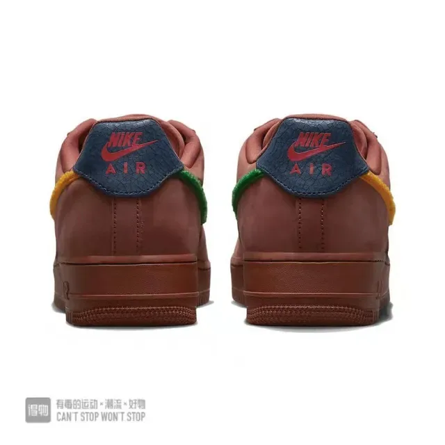 耐克 Air Force 1 棕黄色 低帮 杯底 生活方式运动鞋 4